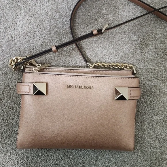 Michael Kors Rose Gold Crossbody Bag - Picture 6 of 9